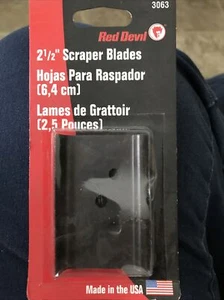 #3063 Red Devil 2 1/2 inch Edge 2.5 Replacement Scraper Blades For 3050 Handle   - Picture 1 of 2