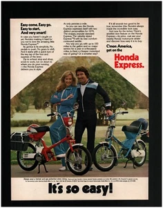 Honda Express 1979 scooter de motocicleta anuncio impreso original ~ - Imagen 1 de 1