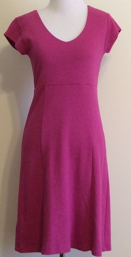 UNDERCOVER Abito Horny Toad taglia XS lampone tencel maniche corte cappuccio viaggio tasca nascosta