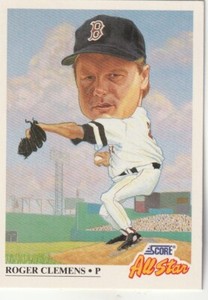 FREE SHIPPING-MINT-1991 Score Roger Clemens #399 Boston Red Sox ALL STAR