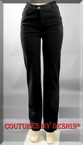 Jean/pantalones St John Knits largos elásticos 5 bolsillos negro caviar talla 0 nuevos con etiquetas precio de venta sugerido por el fabricante $395 - Imagen 1 de 2