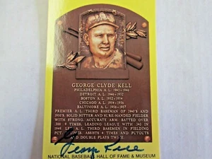 George Kell Detroit Tigers  Hand Signed Hall Of Fame Post Card w/coa  - Picture 1 of 1
