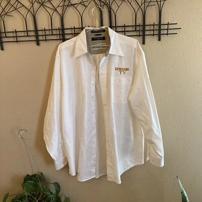 Guns Ammo TV Devon & Jones Long Sleeved Button Front Shirt- White Pearl XL - Image 1 of 4