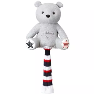 Callaway CG Bear Fairway Wood Head Cover Plush Cute Golf Club Headcover (Gray) - Picture 1 of 1