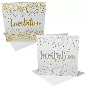 Sobres para tarjetas de invitación plateados oro lámina diseño estrella fiesta de cumpleaños evento - Imagen 1 de 6