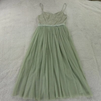 Vestido Aguja e Hilo Mujer 4 US Verde Tul Cuentas Coppelia Ballet Fairy Nuevo Con Etiquetas Foto 1 de 4