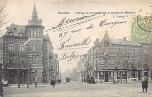 Belgique - BRUXELLES - Avenue de l'Hippodrome et Boulevard Militaire - Ed. L. La - Picture 1 of 2