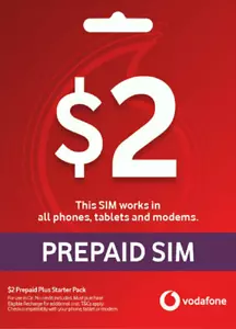 Vodafone Australian Pre-Paid SIM Card Regular Micro Nano 4G 5G LTE Australia - Picture 1 of 1