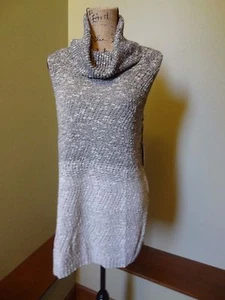 Neu mit Etikett Simply Vera Wang Wasserfallausschnitt Pullover, ombre hellgrau, Damen L Large * - Bild 1 von 6