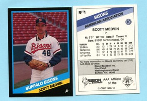 1988 CMC Minor League - Buffalo Bisons  -Scott Medvin -  Box 195