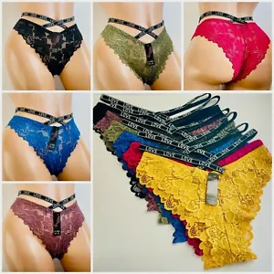 6 Pack Women Sexy Lace Underwear Panties Brief Bikini Knickers Thongs G-string 4 - Picture 1 of 12