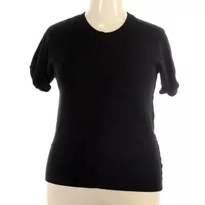 Universal Thread Womens Sweater Black Medium Pullover Pocket Short Sleeves - Picture 1 of 2