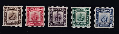 North Borneo KGVI 1939 Postage Due Set To 10c SGD85/D89 MH BP5294 Cover