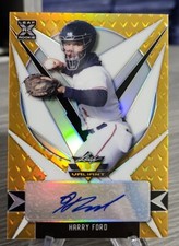 Harry Ford 2021 Leaf Valiant Yellow /10 Autograph #BA-HF1 Seattle Mariners 