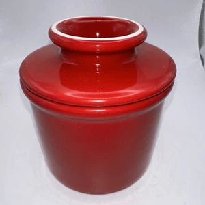 L. Tremain Butter Bell French Crock Cherry Red Perfect - Picture 1 of 5