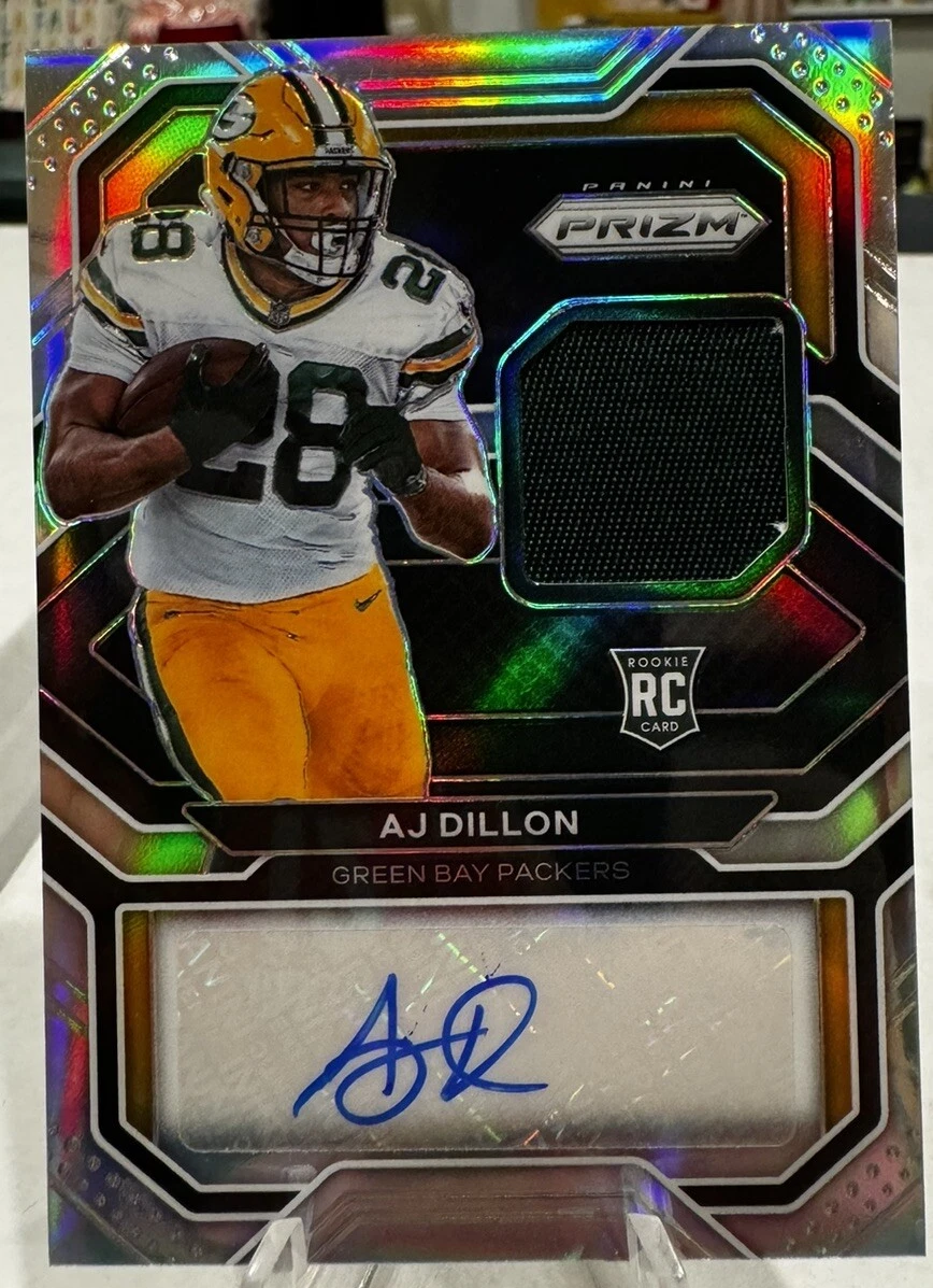 2020 Prizm AJ Dillon Silver Prizm Autograph Rookie Patch Auto RC /99🔥🧀