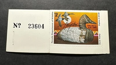 WTDstamps - 1979 NEVADA - State Duck Stamp - Mint OG NH **ARTIST SIGNED** - Image 1 of 2