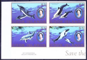 Cook Islands 2007 MNH Imperf Blk, Dolphins, Whales, Marine Mammals - Picture 1 of 1
