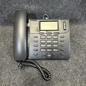 RCA 25201RE1-A 2-liniowy przewodowy czarny głośnik 5336RB telefon stacjonarny - Zdjęcie 1 z 11