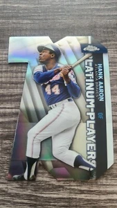 2021 Topps Chrome Update Platinum Players Hank Aaron #CPDC-2 Die-Cut Braves - Picture 1 of 2