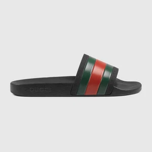 Gucci Pursuit 72 Poolrutschen Slipper schwarz Sommersandalen Flip Flops - Bild 1 von 5