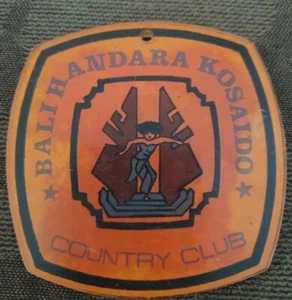 Balihandara Kosaido Country Club Vintage Plastic Golf Bag Tag Badge ⛳ - Picture 1 of 2
