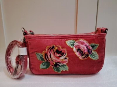 Pretty Velvet Cath Kidston Crossbody Bag With Roses New With Tags!!  - Image 1 of 4