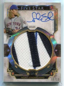 2018 Topps Five Star Jumbo Autographs FSJPNS Noah Syndergaard Patch Auto 10/10