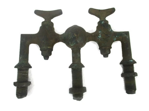 Antique Faucet Tap Architectural Industrial Barn Country Farmhouse Sink Reclaime Cover
