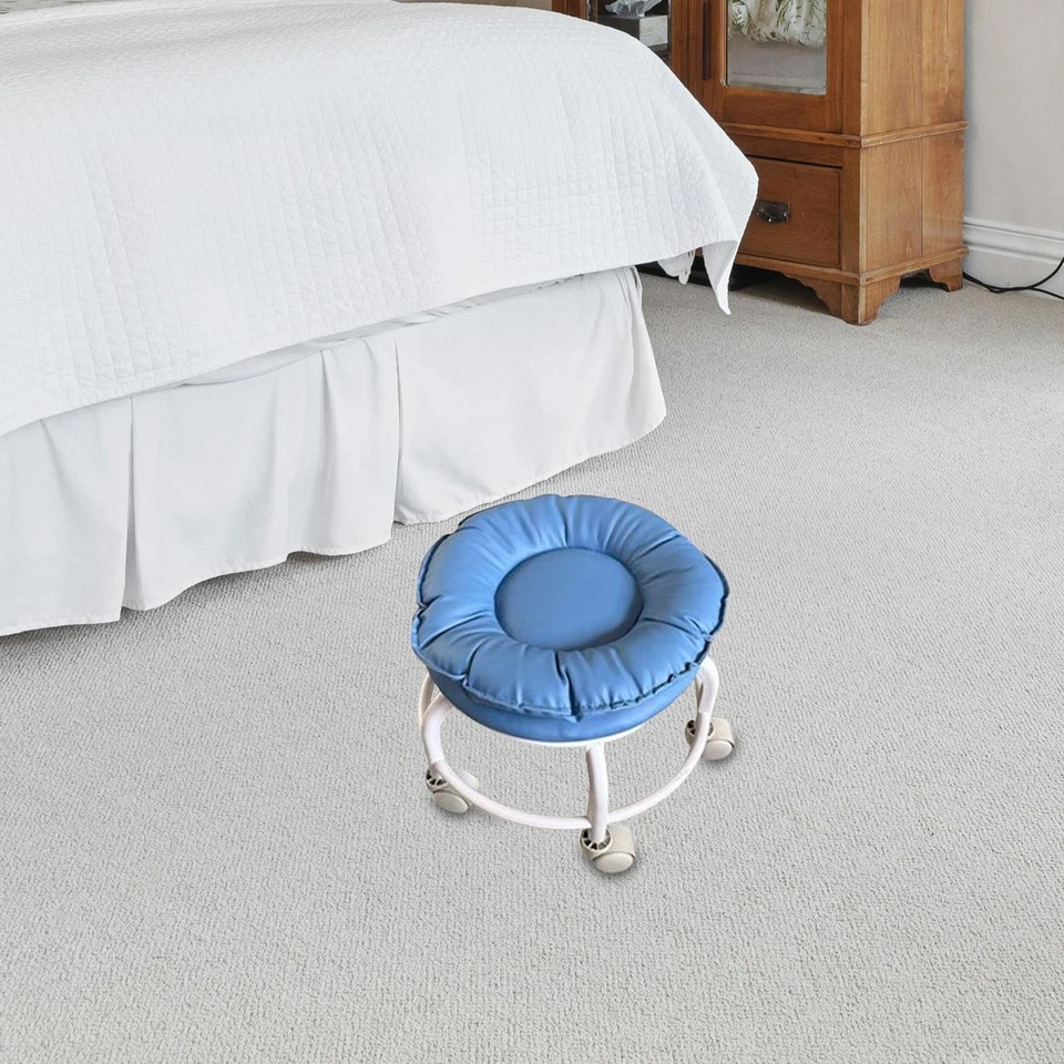 Low Roller Seat Stool Shoe Changing Stool Seat Round Easy to Move Comfortable - Image 1 of 1