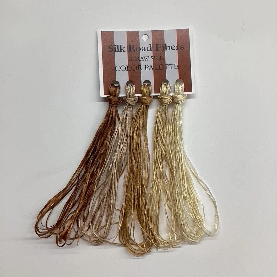 STRAW SILK Needlepoint Silk Road Fibers Straw Silk Color Palette Fawny Tawny - Image 1 of 1