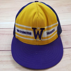 Vintage Washington Huskies Mütze Kappe Druckknopflasche Herren X-Large NCAA Trucker lila - Bild 1 von 11