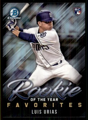 2019 Bowman Chrome Rookie of Year Favorites #ROYF-4 Luis Urias Padres - Image 1 of 2
