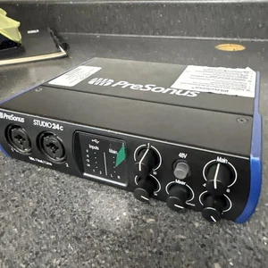 PreSonus Studio 24c 192 kHz USB-C Audio Interface Blue Great Shape Mint - Picture 1 of 7
