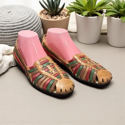 Softspots Planos de Cuero Tejido Multicolor Talla 9.5 Foto 1 de 4