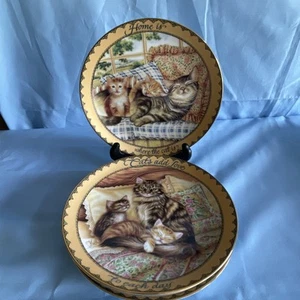 Vintage Bradford Exchange Cat Plates 8”  Set Of 4 By Karen Murray - Picture 1 of 9