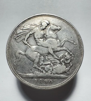 1900 ВЕЛИКОБРИТАНИЯ ВЕЛИКОБРИТАНИЯ 1 КОРОНА СЕРЕБРО (0,925) МОНЕТА КОРОЛЕВА ВИКТОРИЯ -0800 - Изображение 1 из 2