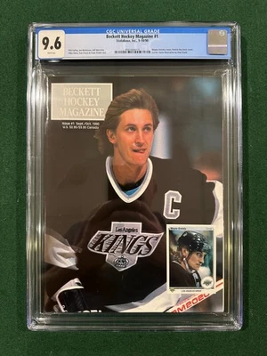Revista de hockey Beckett edición #1 septiembre/octubre 1990 Wayne Gretzky CGC 9,6 Foto 1 de 2