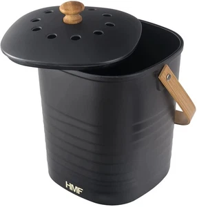 HMF Nachhaltiger Biomülleimer Komposteimer mit Deckel 3L Mülleimer Bioeimer  - Bild 1 von 9