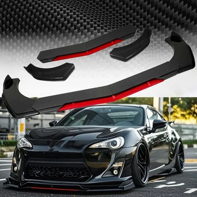 For Scion FRS FR-S Front Bumper Lip Spoiler Splitter Body Kit Carbon Fiber Red Foto 1 de 4