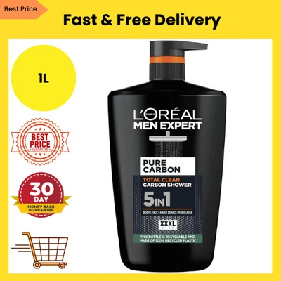 BRANDED L'Oreal Men Expert Pure Carbon Shower Gel Large XXL 1L UK