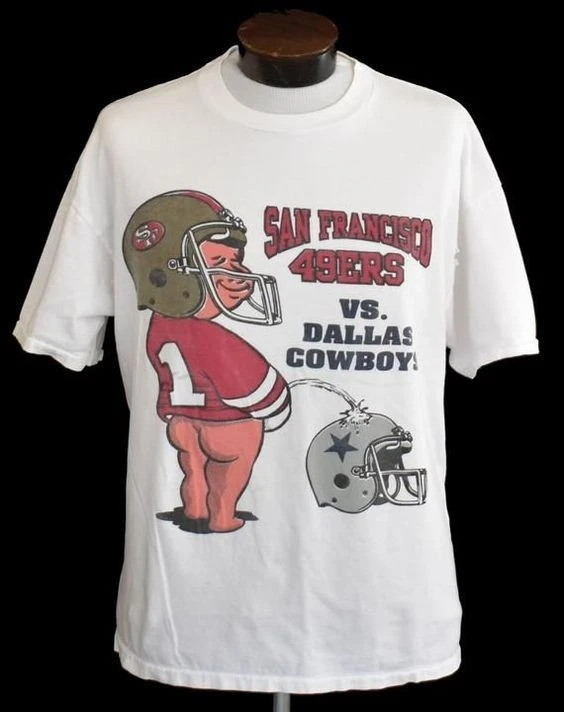 Camisa gráfica de los Dallas Cowboys vintage de los 49ers de San Francisco para hombre y mujer KTV1234 Foto 1 de 1