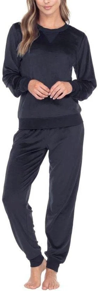 Honeydew Womens Super Soft Fleece Lounge Set Navy Blue XXL Plush 2 Piece