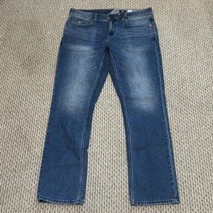 Volcom Vorta Jeans Mens 33 Blue Denim Slim Straight Leg Button Skater 33x33 NEW - Picture 1 of 9