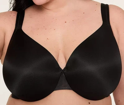 Cacique Smooth Lightly Lined Full Coverage Bra 42G Black NO WIRE - Image 1 of 4