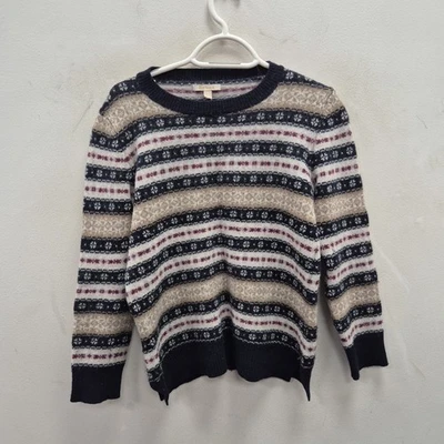 Barbour Reedley Fair Isle Knit Wool Xmas Party Sweater Jumper Size Uk 10 #2 - Image 1 of 4