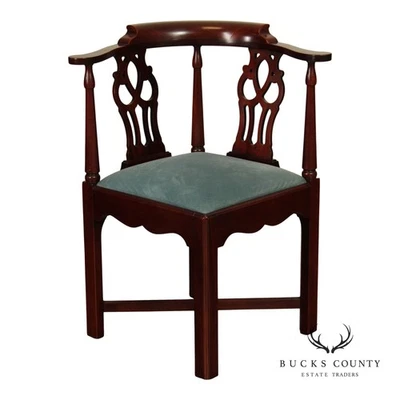 Mahogany Chippendale Style Corner Chair - Image 1 of 4
