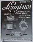 PUBLICITE LONGINES MONTRE DE POCHE ET BRACELET HORLOGER DE 1928 FRENCH AD PUB