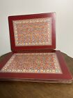 Pimpernel Placemats, Cork Backed, Discontinued Red Paisley Pattern Set of 5