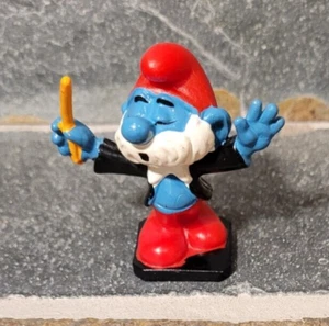 SMURFS 20092 Papa Smurf Conductor Figure Orchestra Band (1977) Schleich VINTAGE - Picture 1 of 7